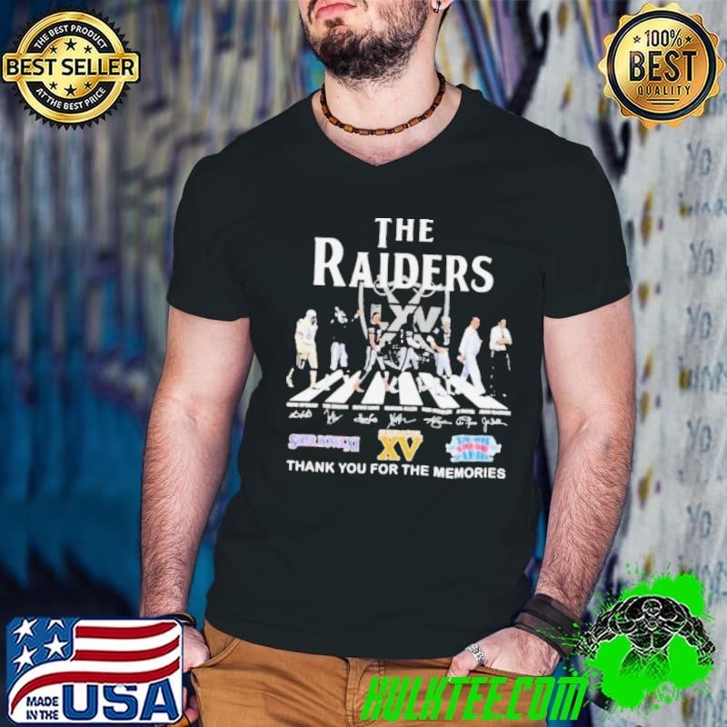 The Las Vegas Raiders Signature Thank You For The Memories Shirt