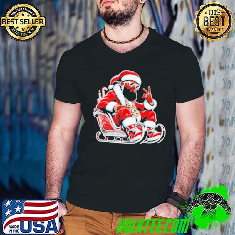 The Neighborhood Santa black Santa Christmas shirt