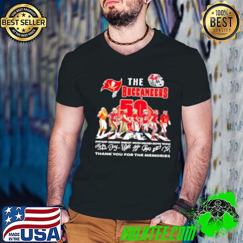 The Tampa Bay Buccaneers 50Th Anniversary Thank You Signatures Shirt