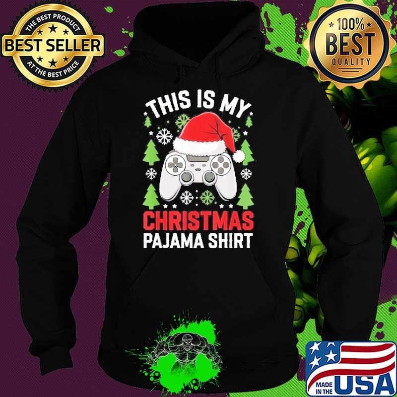 This Is My Christmas Pajama Gamer Teen Boy Xmas Pjs Hoodie