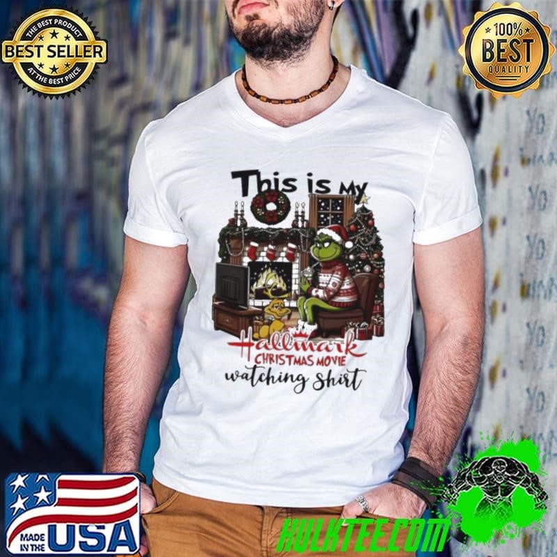 This Is My Hallmark Christmas Movie Watching TV Grinch shirt