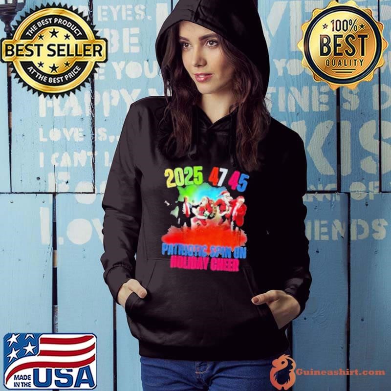 Trump 2025 47 45 Patriotic Spin On Holiday Cheer Inauguration Santa Claus Hoodie