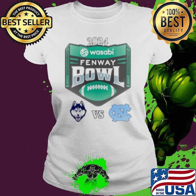 UConn Huskies vs. North Carolina Tar Heels 2024 Wasabi Fenway Bowl Matchup Shirt