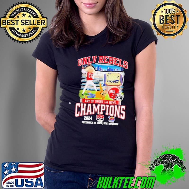 UNLV Rebels 2024 Art of Sport LA Bowl Champions Mascot Shirt