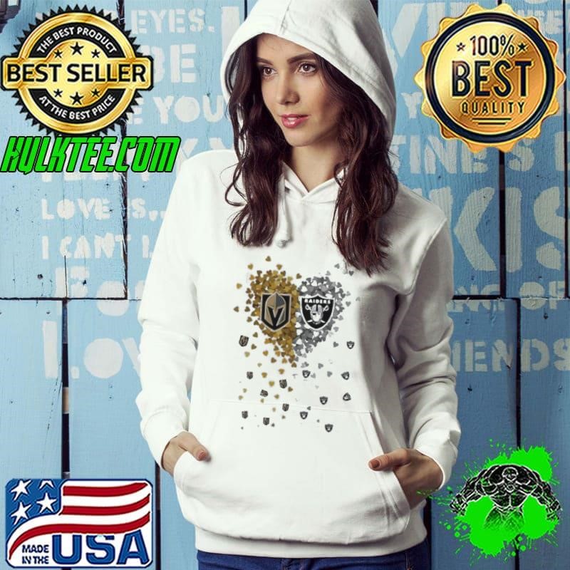 Vegas Golden Knights and Oakland Raiders Heart tiny hearts Hoodie