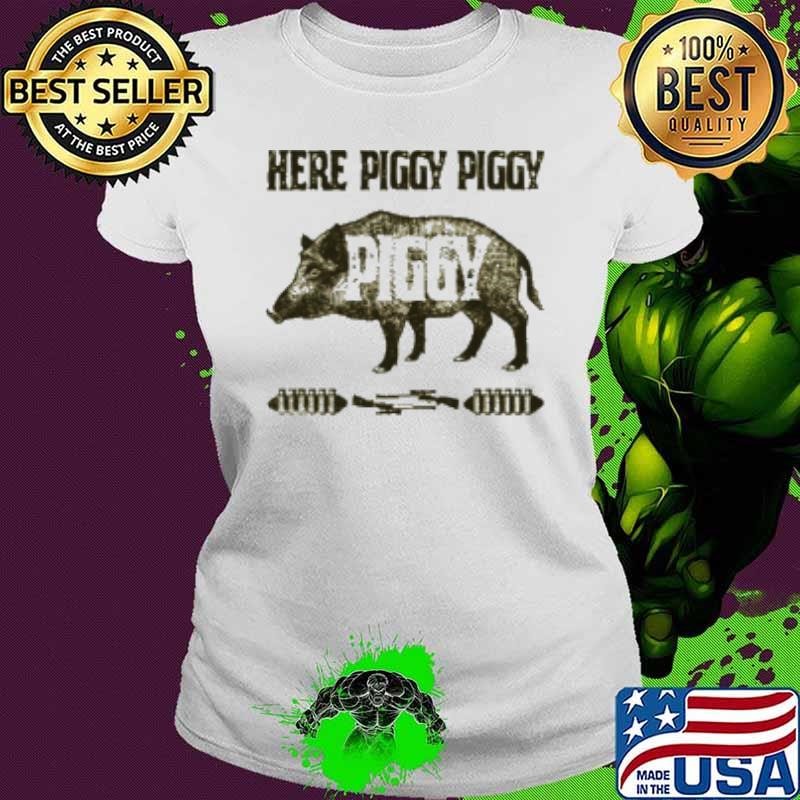 Vintage Piggy Hunting Tee Hog Boar Hunter Vacation Gift Pullover Ladies tee