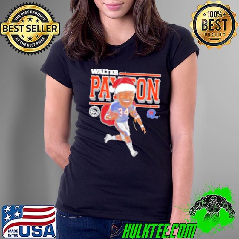 Walter Payton Chicago Bears Santa hat caricature shirt