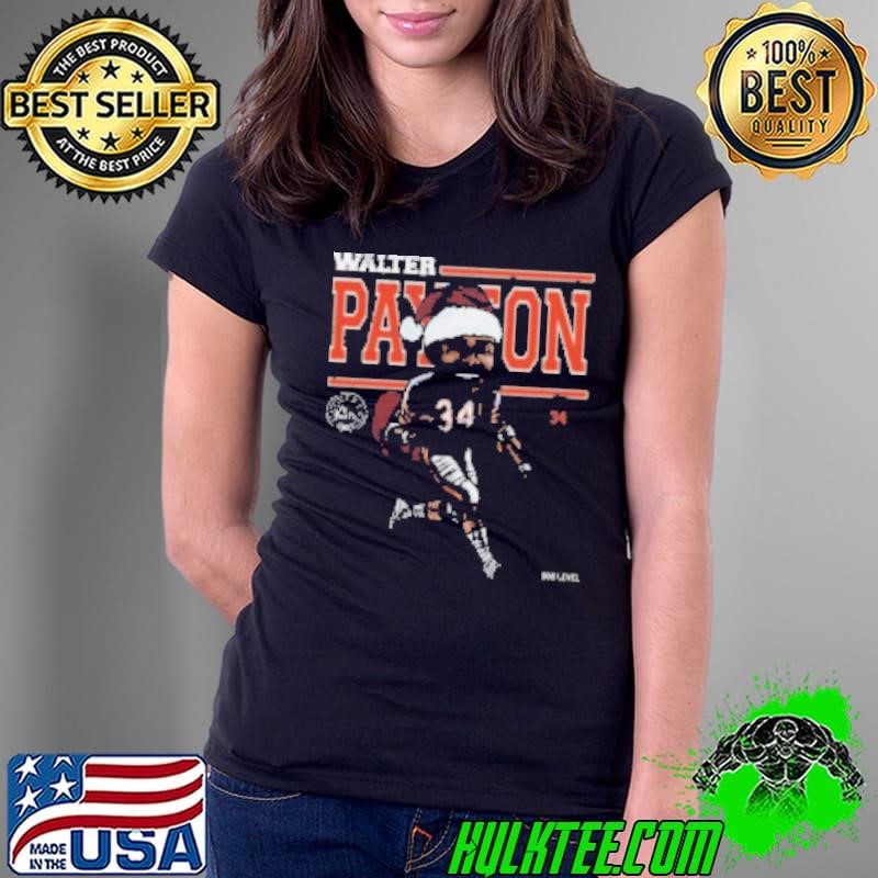 Walter Payton Chicago Cartoon Santa Hat Shirt