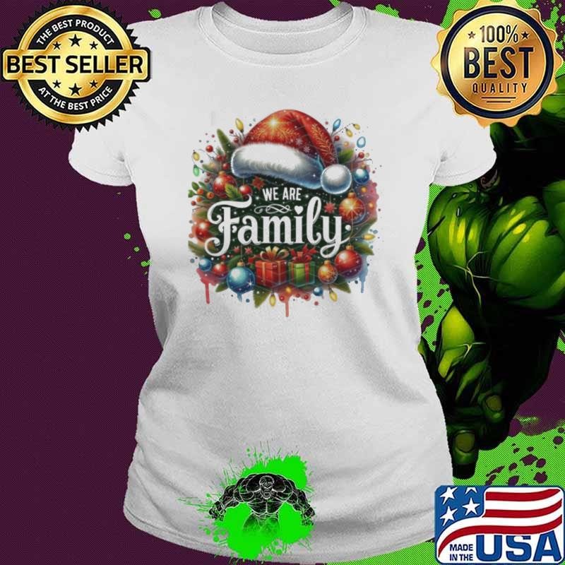 We Are Family Christmas 2024 Sublimation Santa Hat Christmas Crew Shirt