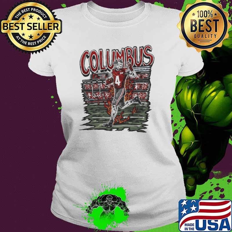 Welcome to Columbus Football skeleton player Ladies tee