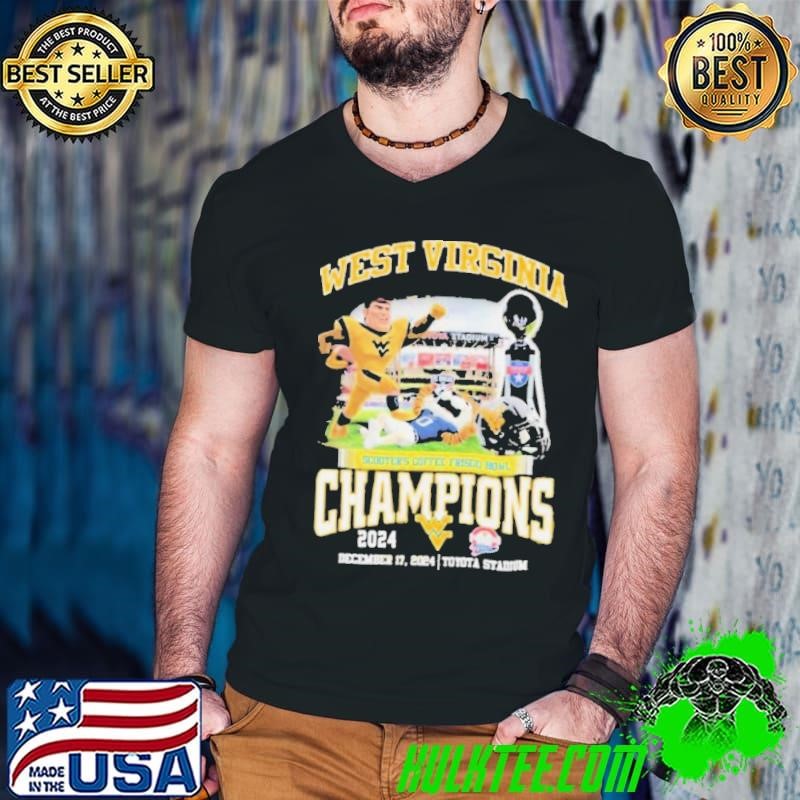 West Virginia Mountaineers vs. Memphis Tigers Frisco Bowl Champions 2024 Mascot Guys V Neck