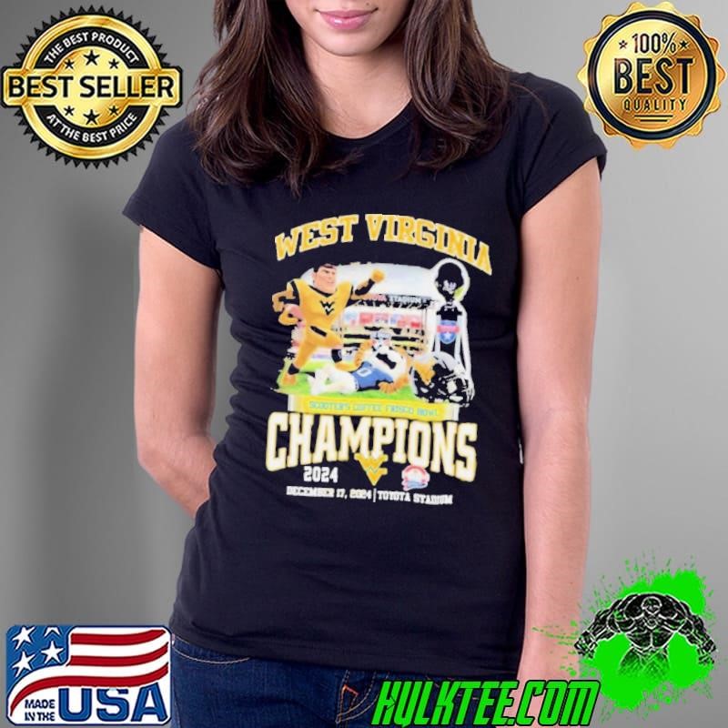 West Virginia Mountaineers vs. Memphis Tigers Frisco Bowl Champions 2024 Mascot Ladies Tee