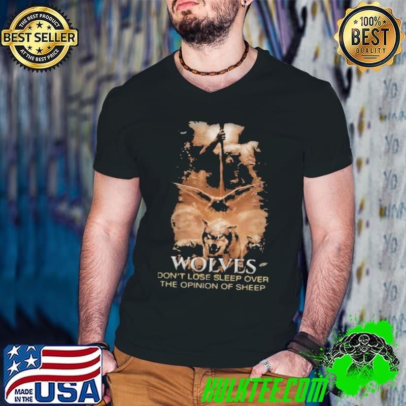 Wolves Don’t Lose Sleep Over The Opinion Of Sheep Back Version Guys V Neck