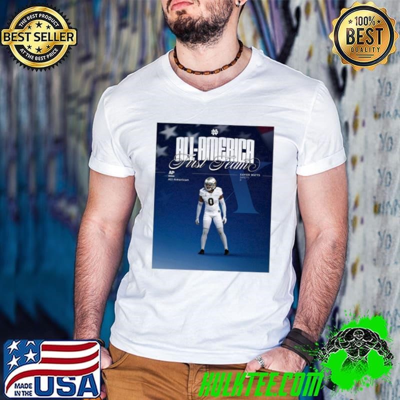 Xavier Watts has been named an AP First Team All-American Notre Dame Fighting Irish Poster Guys V Neck