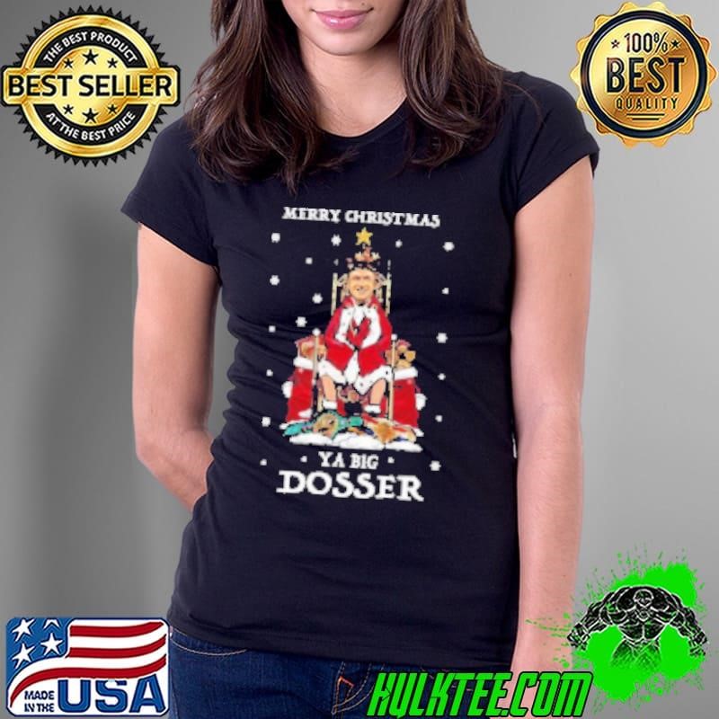 Ya Big Dosser Merry Christmas Tyson Fury Christmas Jumper Ladies Tee