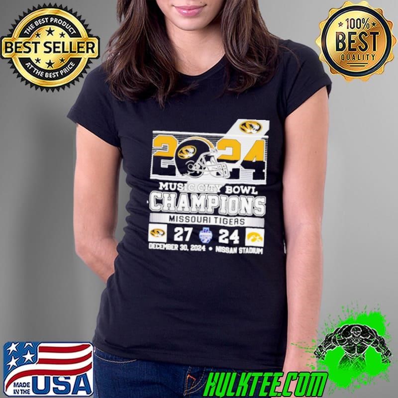 2024 Music City Bowl Champions Missouri Tigers Ladies Tee