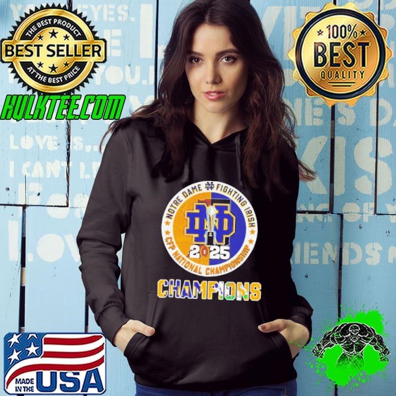 2025 CFP National Championship Trophy Notre Dame Fighting Irish Logo Hoodie