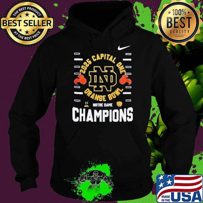 2025 Capital One Orange Bowl Notre Dame Champions Nike Fan Favorite Hoodie