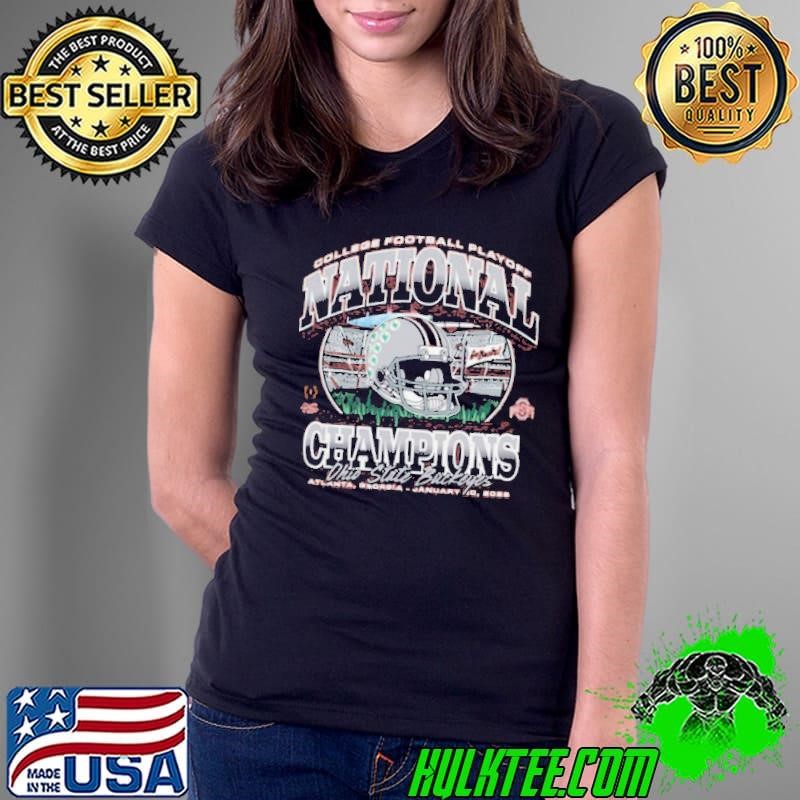 47 Ohio State Buckeyes Red 2024 Football National Champions Ladies Tee