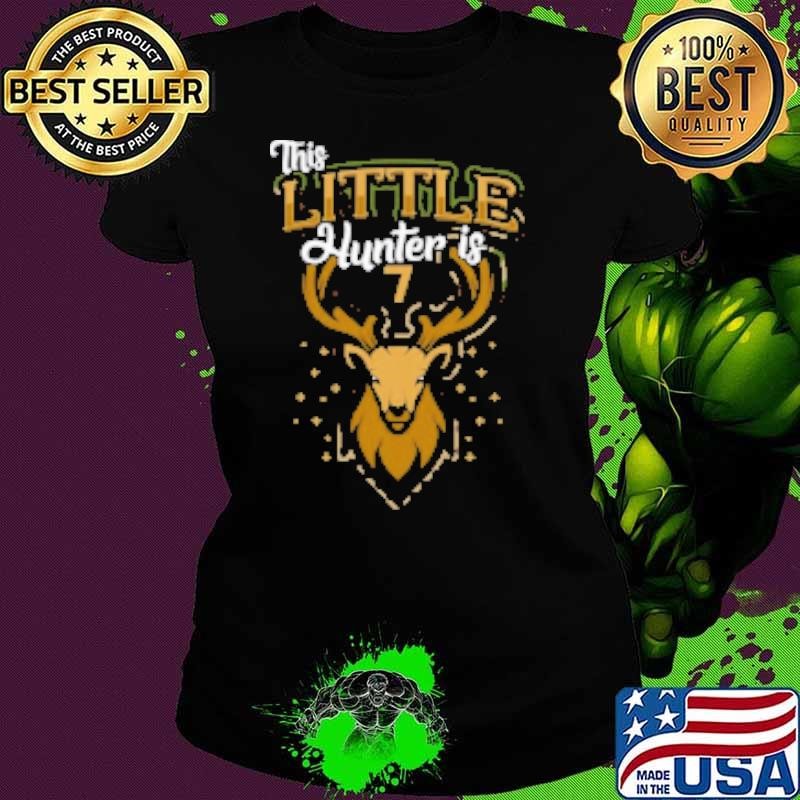 7Th Birthday Shirt Hunting Boy Deer Hunter Gift 7 Years Old Shirt