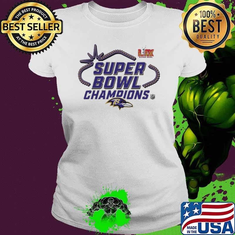 Baltimore Ravens Super Bowl LIX Champions Locker Room Logo Ladies tee