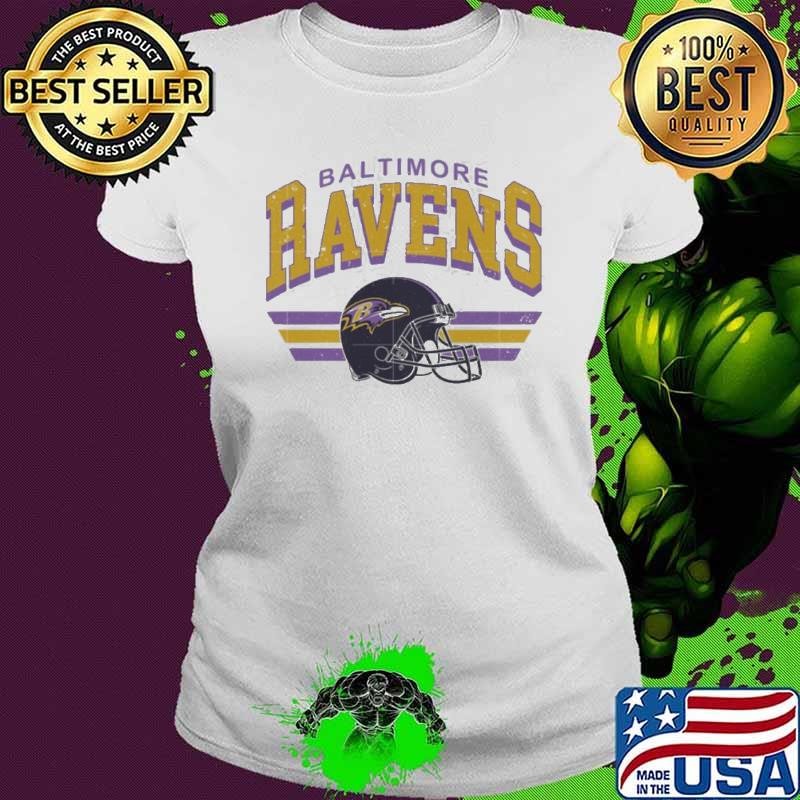 Baltimore Ravens Vintage Helmet Caricature Ladies tee