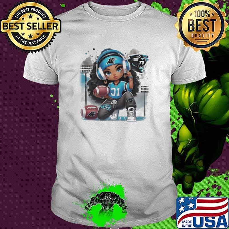 Beautiful girl Carolina Panthers Football shirt