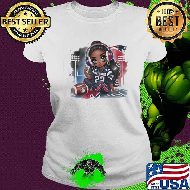 Beautiful girl New England Patriots Football Ladies tee