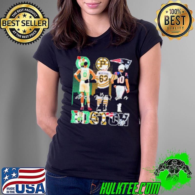 Boston Sports Tatum Marchand And Drake Maye Signatures Shirt