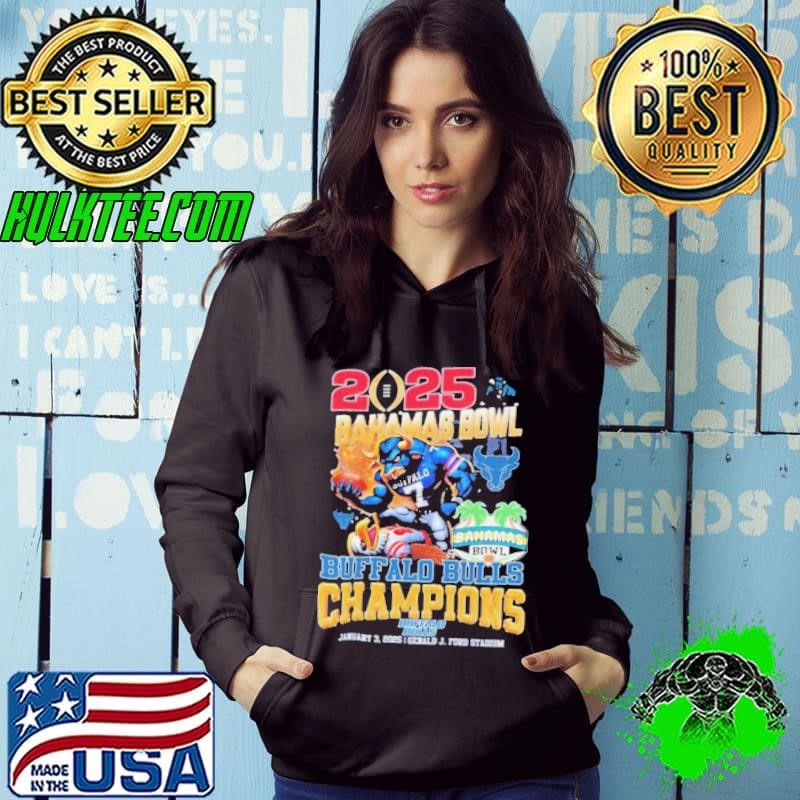Buffalo Bulls 2025 Bahamas Bowl Champions NCAA Mascot Shirts Hoodie