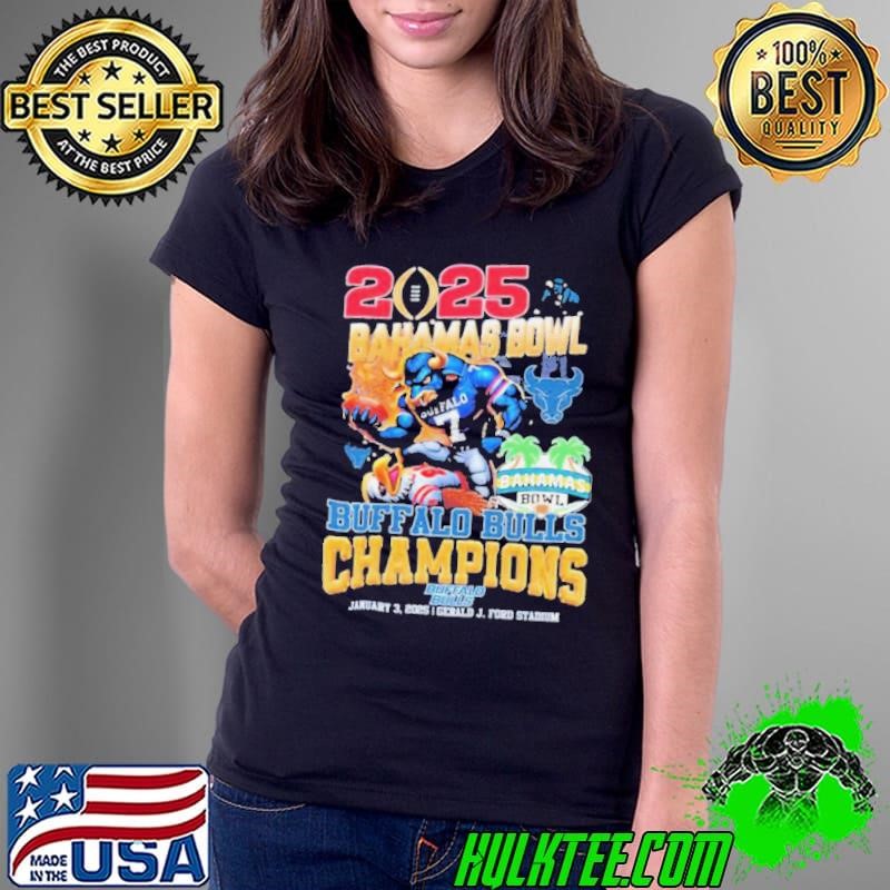 Buffalo Bulls 2025 Bahamas Bowl Champions NCAA Mascot Shirts