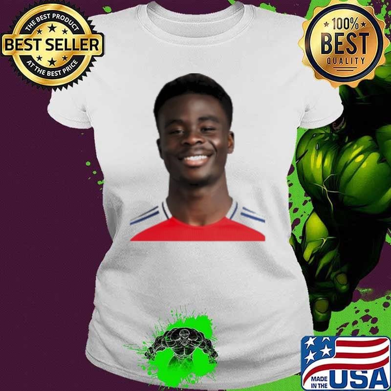 Bukayo Saka Arsenal F.C big face graphic Ladies tee