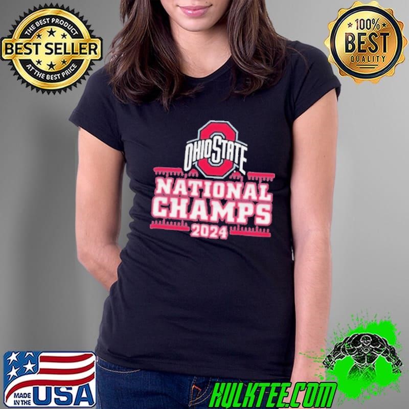 Champion Ohio State Buckeyes College Football Playoff 2024 National Champions Schedule Ladies Tee