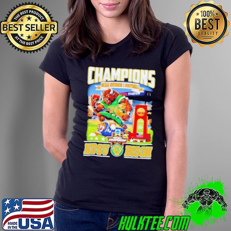 Champions NCAA Division I Football 2025 NDSU Bison mascot shirt