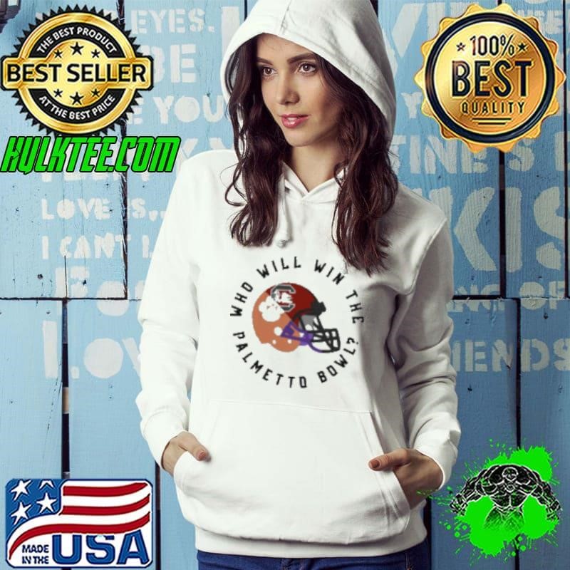 Clemson Tigers Vs South Carolina Gamecocks Helmet Who Will Win The Palmetto Bowl Hoodie