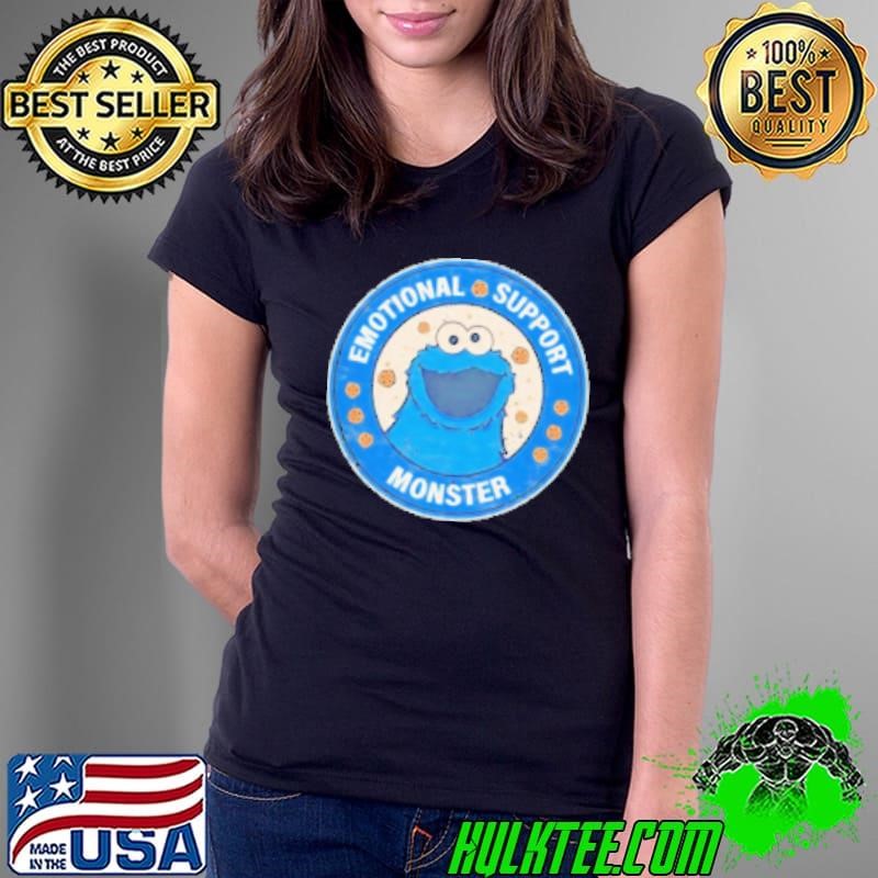 Cookie Monster Emotional Support Monster Ladies Tee