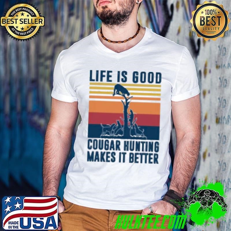 Cougar Hunting Gifts Men Women Mountain Lion Hunter Shirt