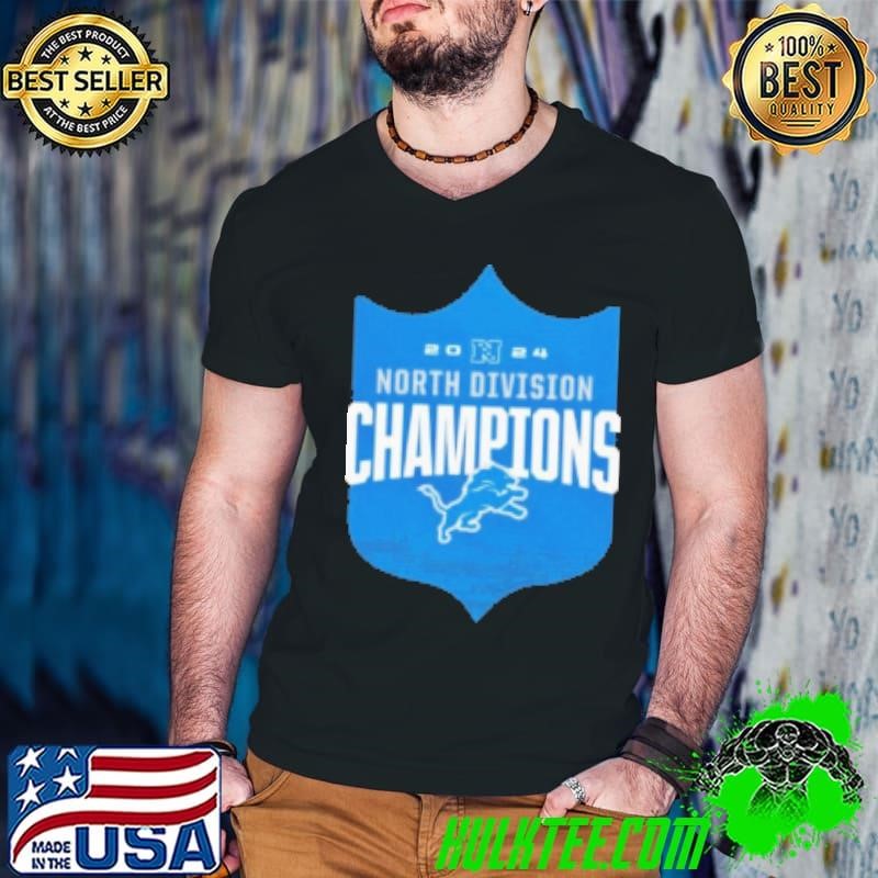 Detroit Lions Back To Back 2024 North Division Champions Shield Guys V Neck