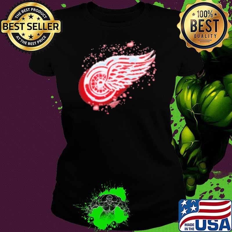 Detroit Red Wings Snow Logo Ladies tee