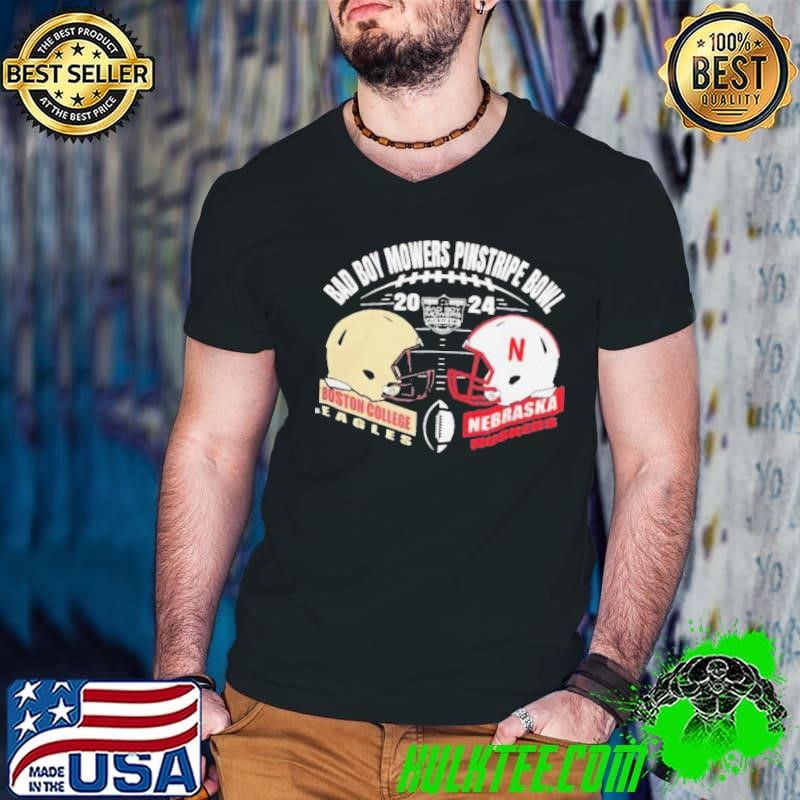 Football Playoff Pinstripe Bowl 2024 Nebraska Cornhuskers Vs Boston College Eagles Match Up Helmet shirt