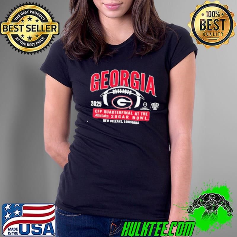 Georgia Bulldogs football CFP Quarterfinal Sugar Bowl 2025 Ladies Tee