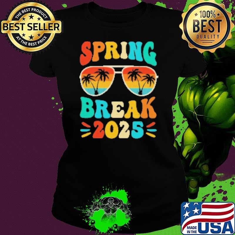 Groovy Spring Break 2025 School Family Beach Vacations Ladies tee