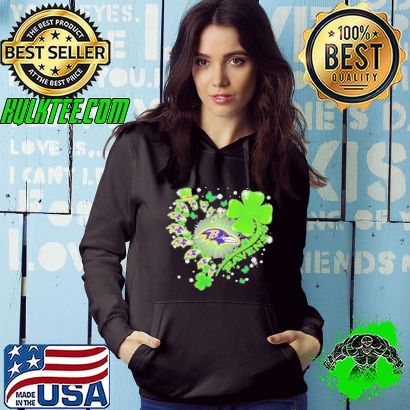 Heart Baltimore Ravens Logo St Patrick’s Day Hoodie