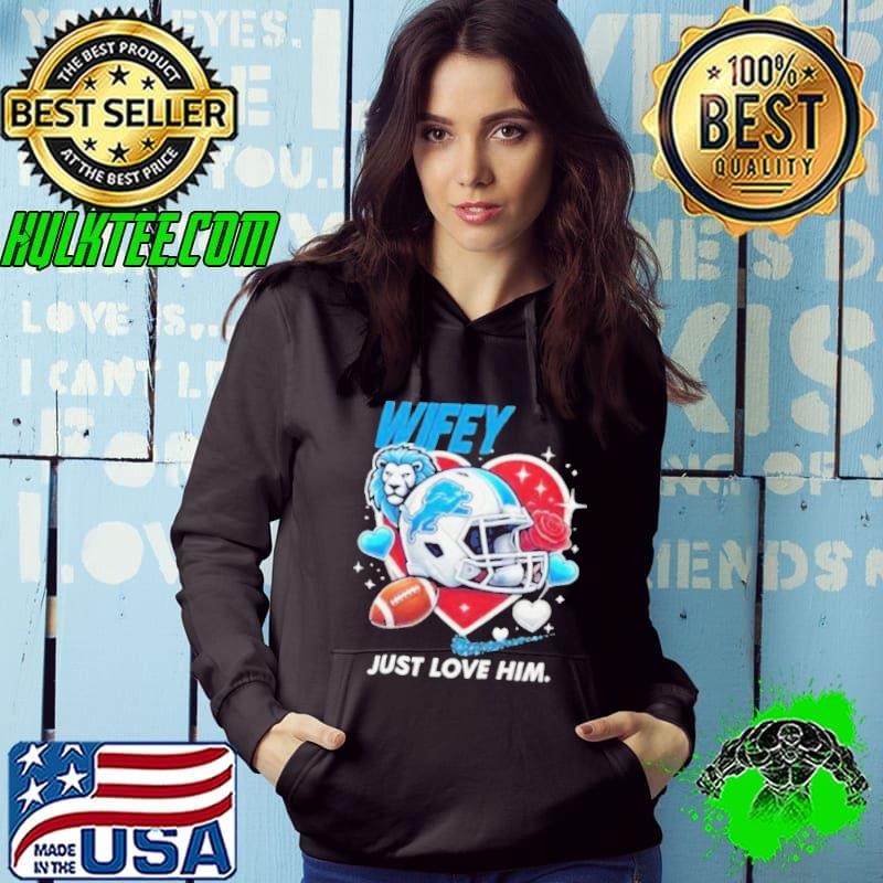 Hubby Wifey just love him her Detroit Lions helmet Hoodie