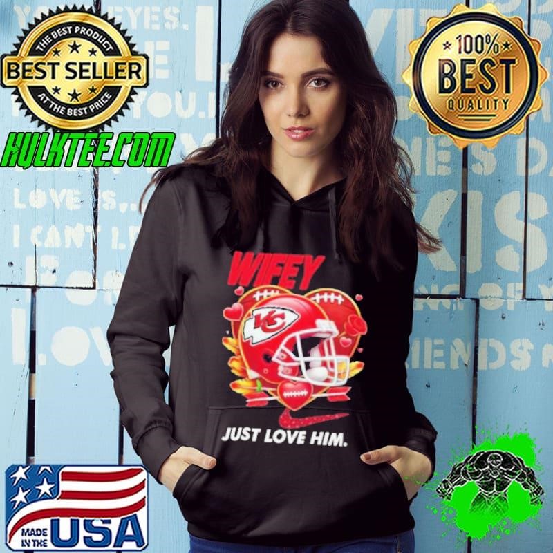 Hubby Wifey just love him her Kansas City Chiefs helmet Hoodie