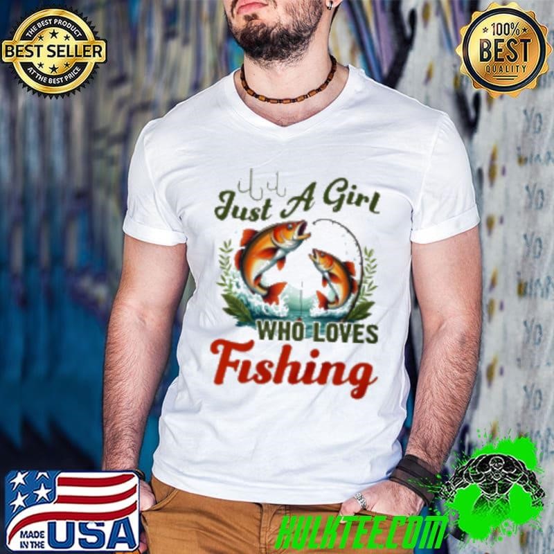 Just A Girl Who Loves Fishing Guys V Neck