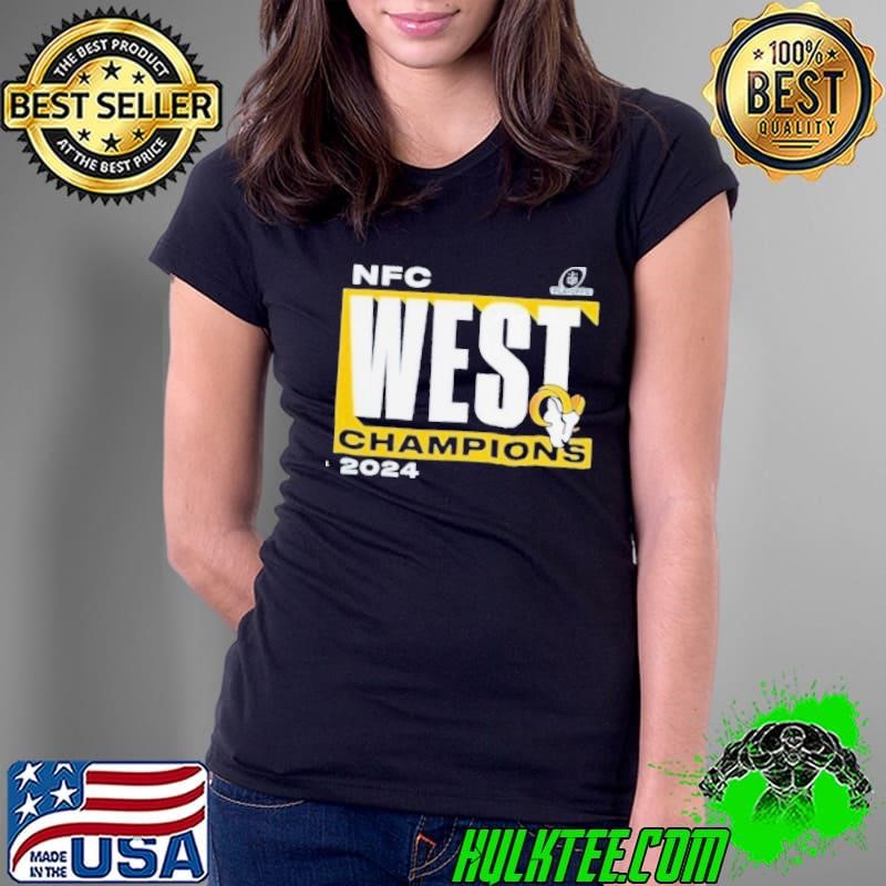 Los Angeles Rams 2024 NFC West Division Champions Big & Tall Conquer Ladies Tee