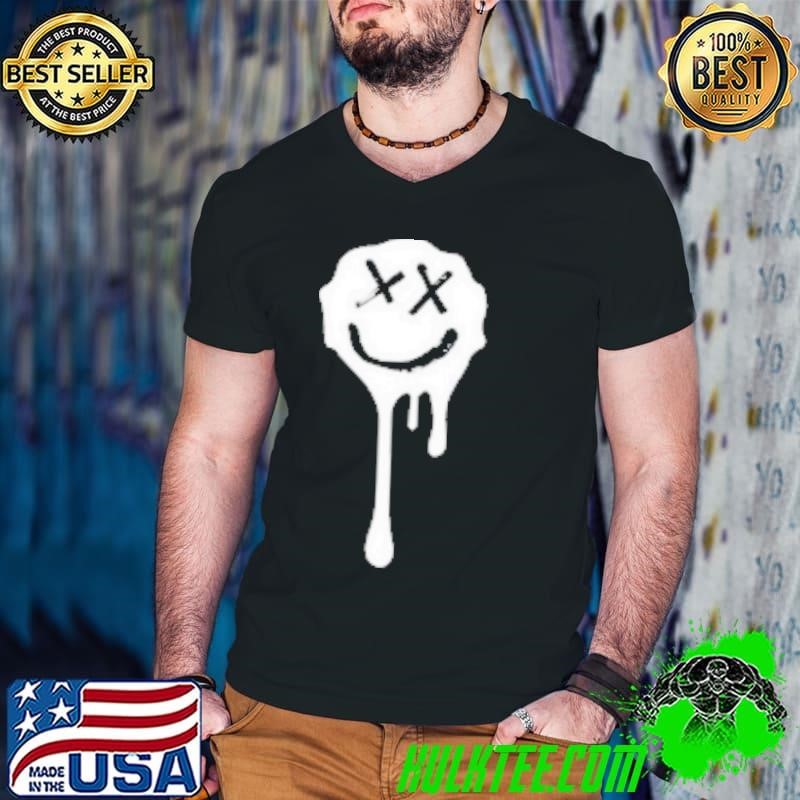 Louis Tomlinson Olive Drip Smiley Guys V Neck
