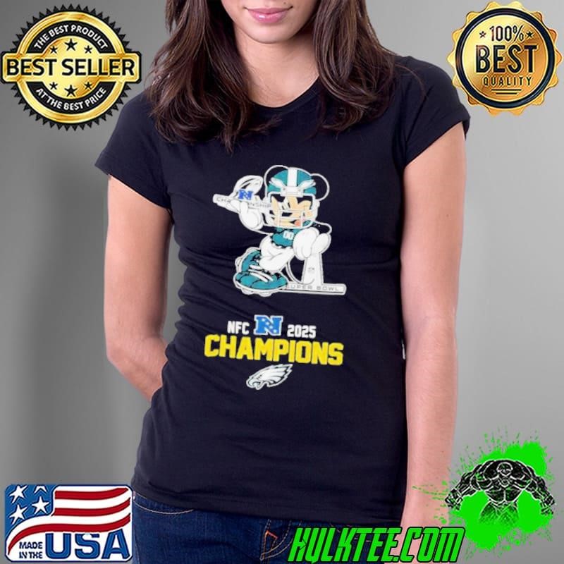Mickey Mouse Philadelphia Eagles Super Bowl LIX NFC 2025 Champions NFL shirts