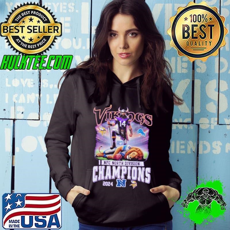 Minnesota Vikings NFC North Division Champions 2024 Celebration Fan Favorite T Hoodie